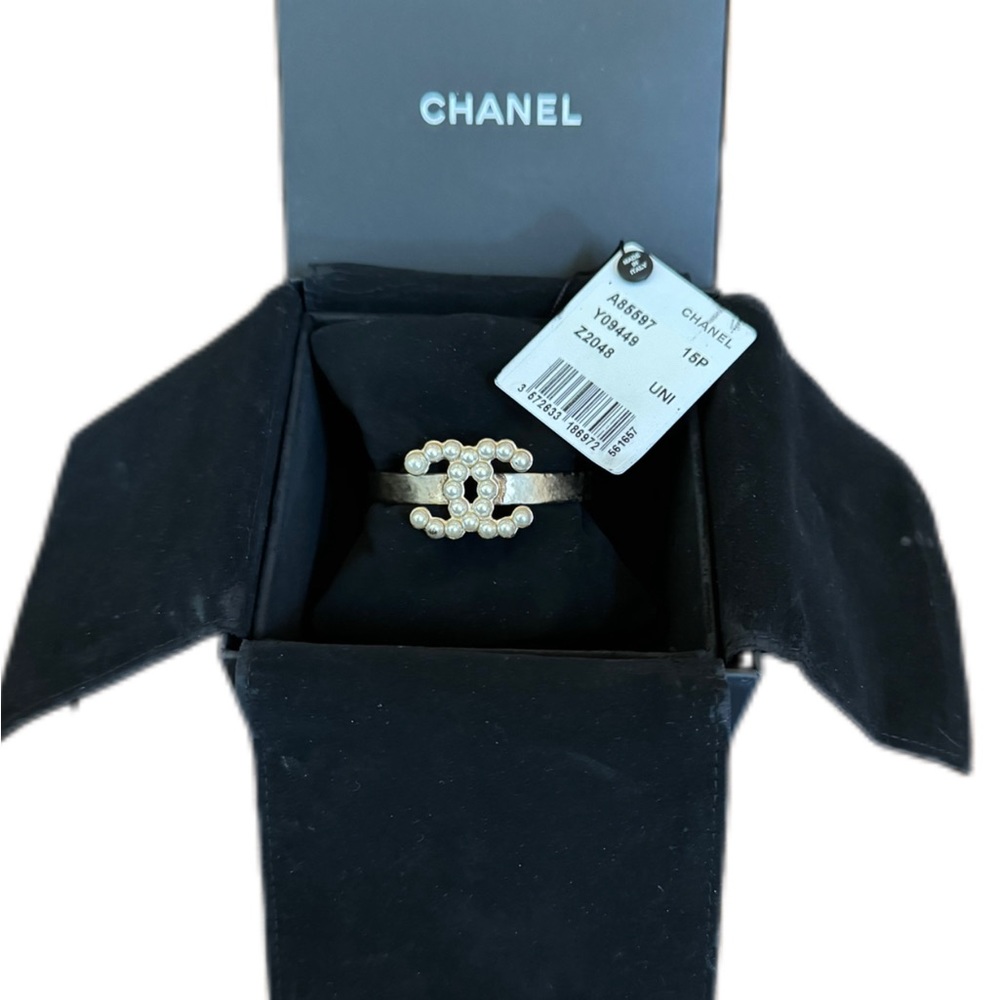 Authentic Chanel pearl cuff